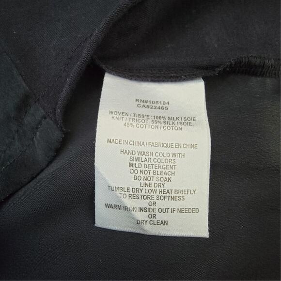 GO BY GOSILK ICONIC Go Zippy Redux Washed Black Long Sleeve Tunic Womens M Chic - Picture 9 of 12